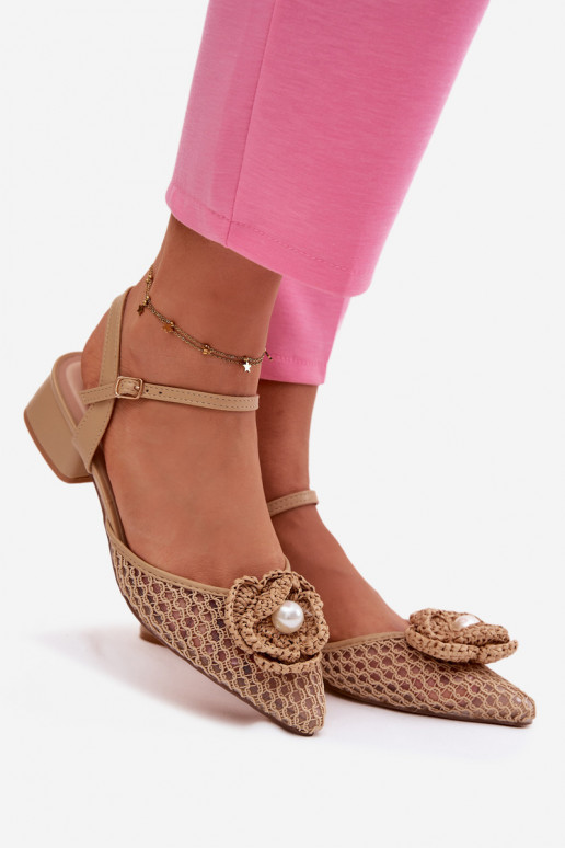 Sandales pour femmes Klocke Avec des décorations Detalem beige Vionessa