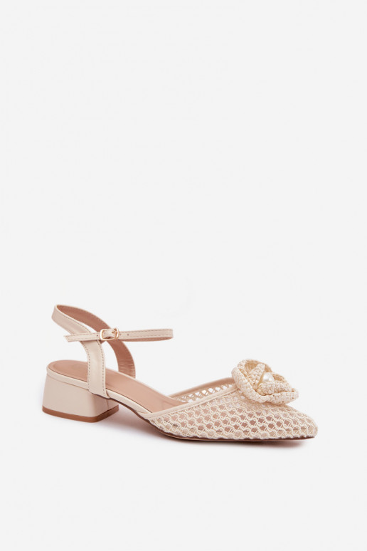 Sandales pour femmes Klocke Avec des décorations Detalem couleur ivoire Vionessa