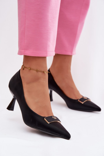 Chaussures avec détails décoratifs, noires Fessira 2