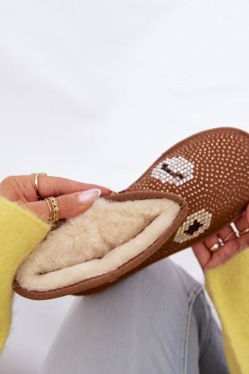 Décoré Grand Bottes de neige Féminin marron Galivra 2