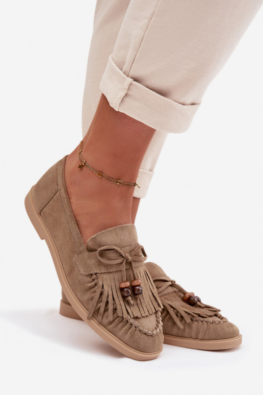 mocassins pour femmes avec des franges I couleur corailikami couleur verte Teressa