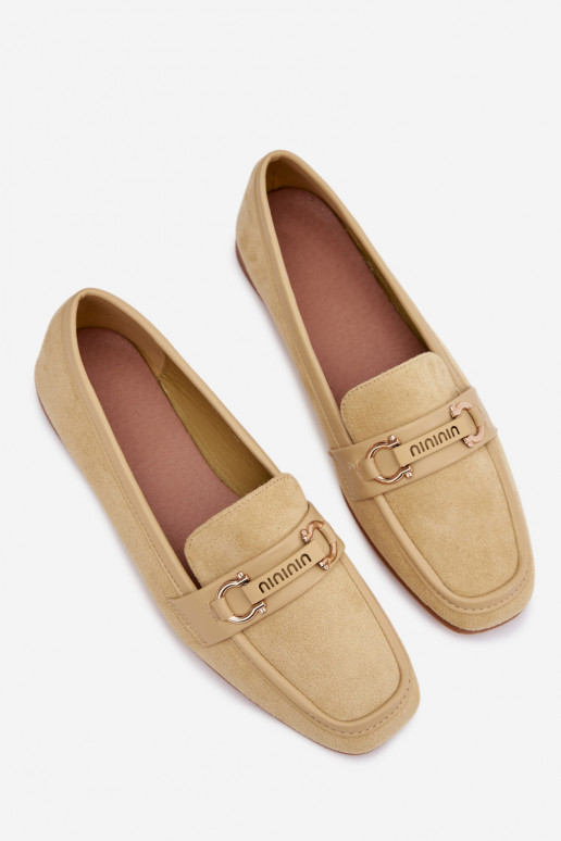 Mocassins pour femmes avec des éléments décoratifs de couleur jaune Evelora