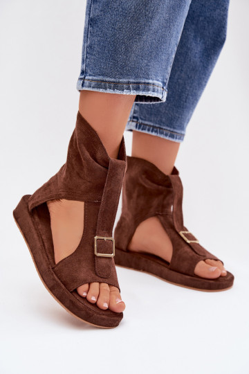 Sandales pour femmes avec une botte CzekoladoÀe Coralya 2