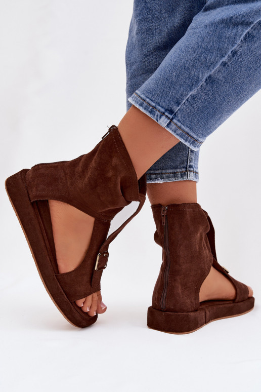 Sandales pour femmes avec une botte CzekoladoÀe Coralya