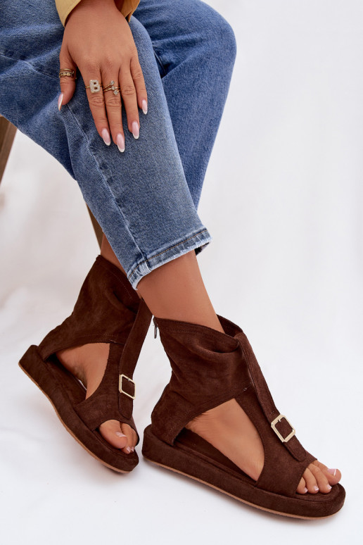 Sandales pour femmes avec une botte CzekoladoÀe Coralya