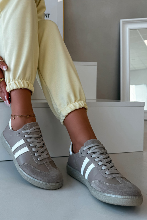 Zazoo N1068 Peau Faible Chaussures modèle baskets Féminin beige