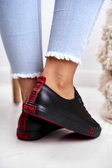 Baskets en cuir pour femmes Big Star GG274007 couleur noire 2