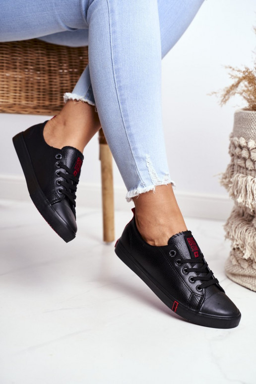 Baskets en cuir pour femme Big Star GG274007 couleur noire