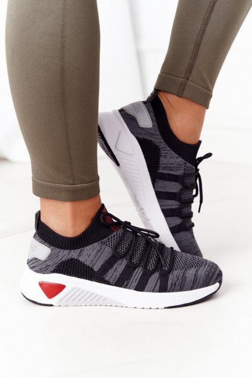 Féminin Style sportif chaussures Memory Foam Big Star HH274532 couleur grise