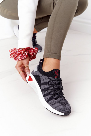 Féminin Style sportif chaussures Memory Foam Big Star HH274532 couleur grise 2