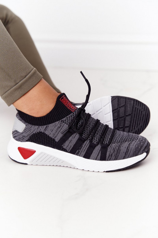 Féminin Style sportif chaussures Memory Foam Big Star HH274532 couleur grise