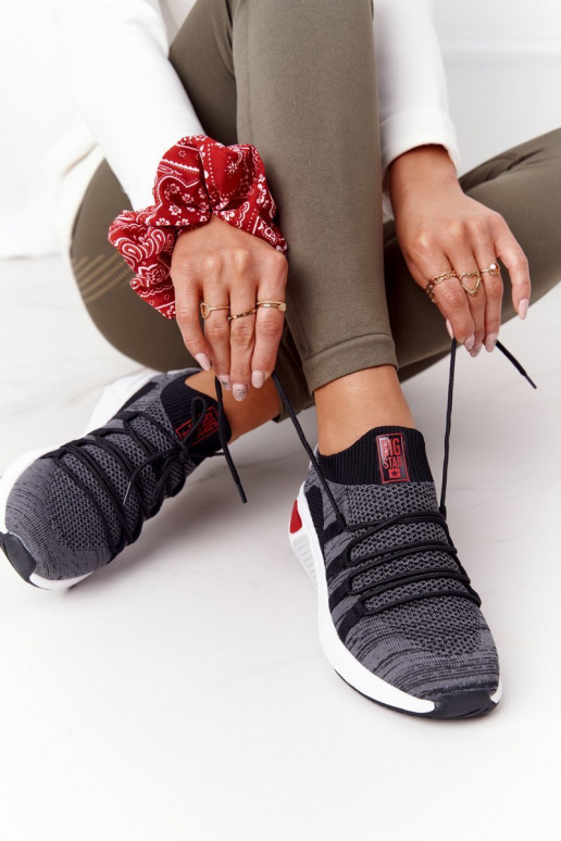 Féminin Style sportif chaussures Memory Foam Big Star HH274532 couleur grise