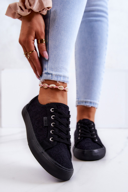 chaussures décontractées avec des éléments ajourés BIG STAR JJ274064 couleur noire