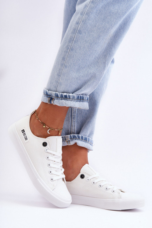 Il fauttière basse femme chaussures décontractées Big Star KK274008 couleur blanche