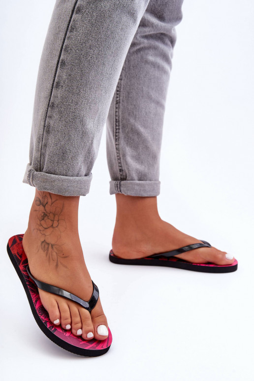 Modèle classique Chaussons Chaussons 4F 4FSS23FFLIF060-90S Noir et-couleur rose