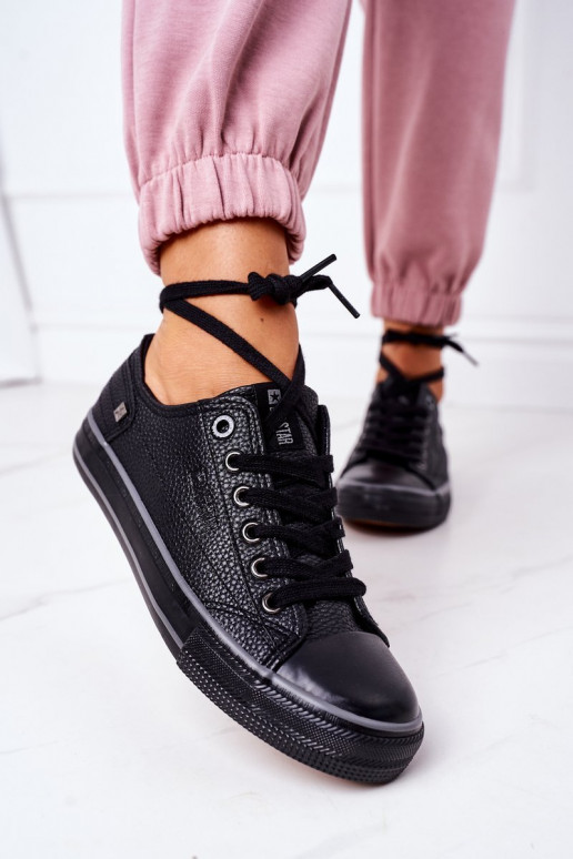 Baskets en cuir pour femme BIG STAR II274002 couleur noire