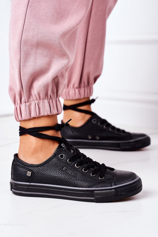 Baskets en cuir pour femme BIG STAR II274002 couleur noire