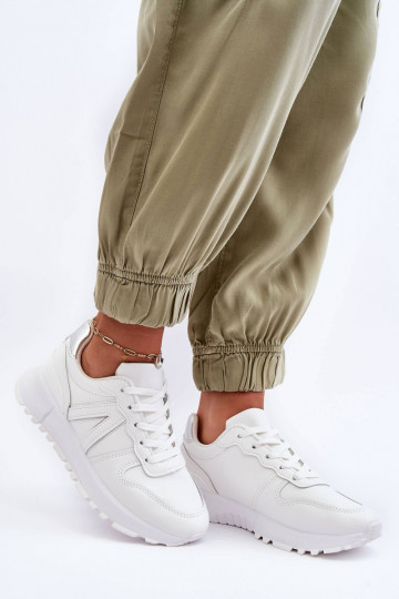 Peau Féminin baskets couleur blanche Kabama 2