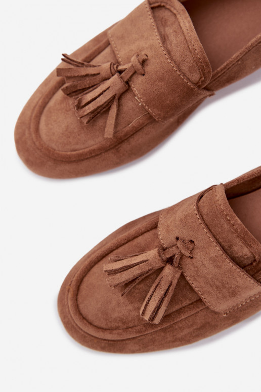 Mocassins marron avec franges Tai turirilisse