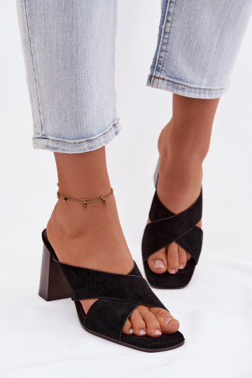 Chaussons pour femmes avec talons noir Denessa 2
