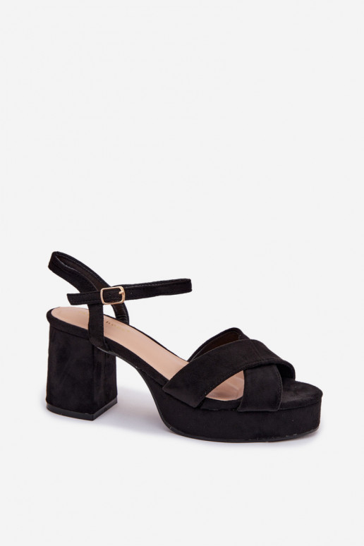 Sandales à talons hauts pour femme couleur noire Janelia