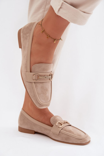 Mocassins mocassins pour femmes avec des ornements beige Palerina