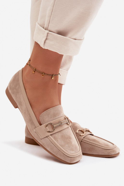 Mocassins mocassins pour femmes avec des ornements beige Palerina