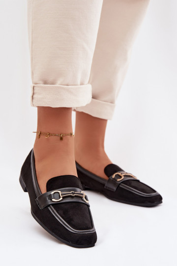 Mocassins pour femmes avec ornements couleur noire Palerina 2