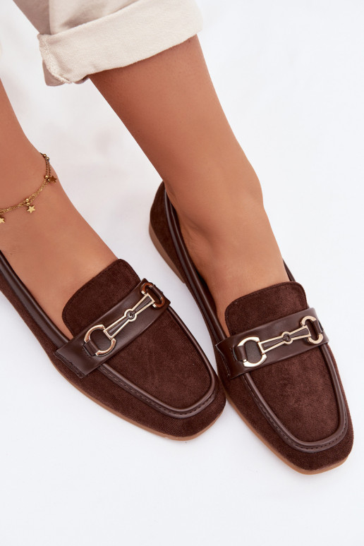 Mocassins mocassins pour femmes avec des ornements marron Palerina