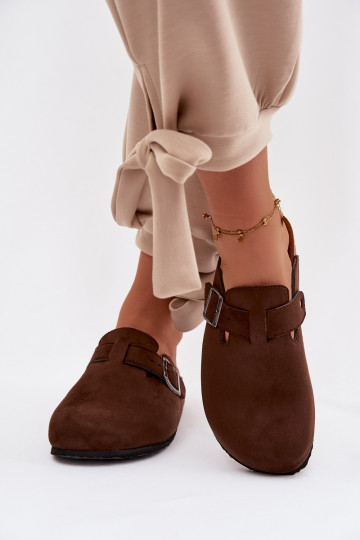 Sabots chocolat avec boucles Delirisse 2