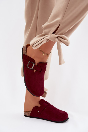 Sabots bordeaux avec boucles Delirisse
