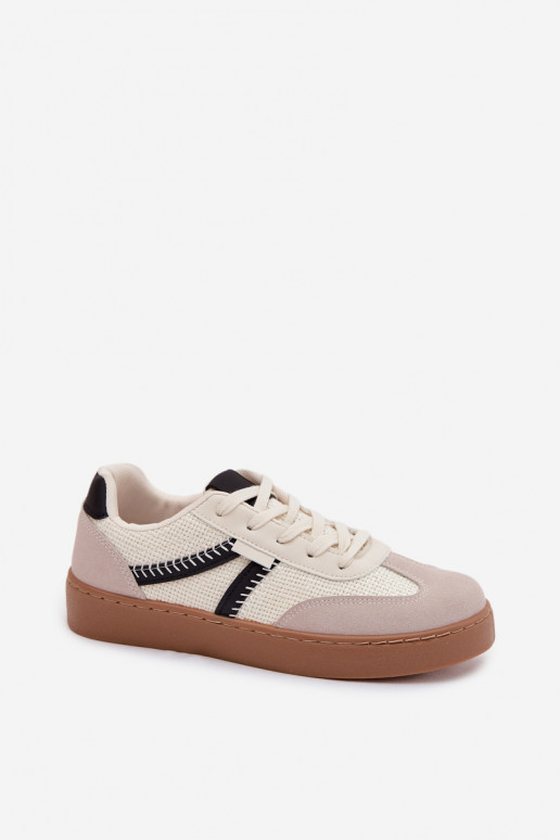 Faible Chaussures modèle baskets Féminin Blanc-couleur noire Denelisse