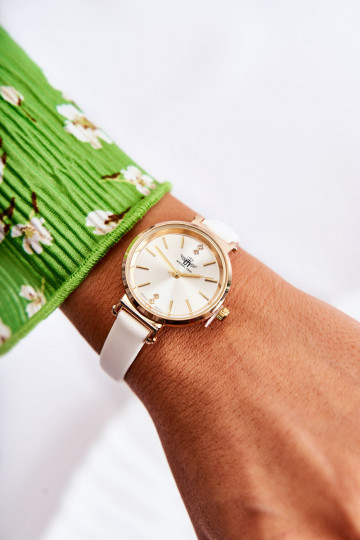 Féminin regarder Michael John couleur dorée avec œillets en zirconium 2