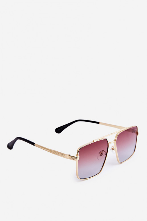 Des lunettes de soleil Féminin UV400 or-marron