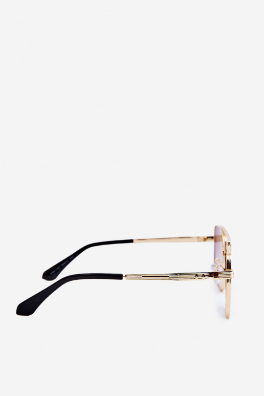 Des lunettes de soleil Féminin UV400 or-marron