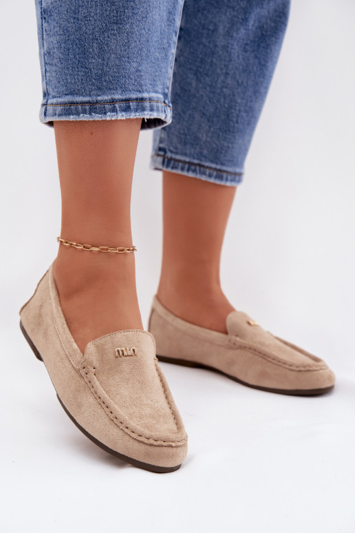 mocassins pour femmesPetitm couleur doréem Detalem beige Sarivelle