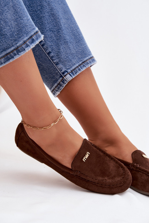 mocassins pour femmesPetitm couleur doréem Detalem CzekoladoÀe Sarivelle