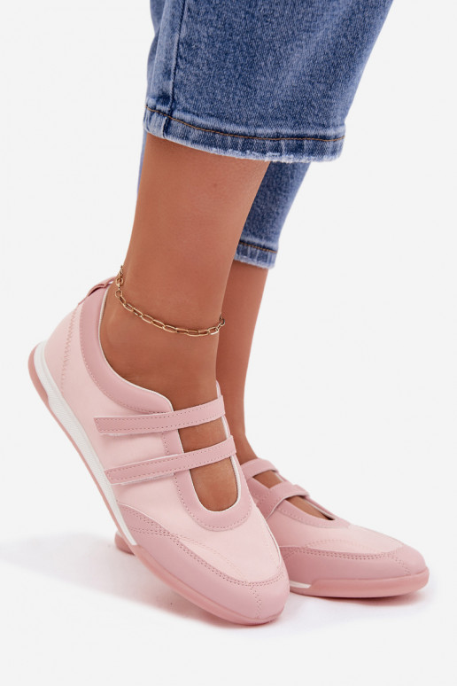 Style sportif Ballerines Féminin avec des bandes couleur rose Farvessa