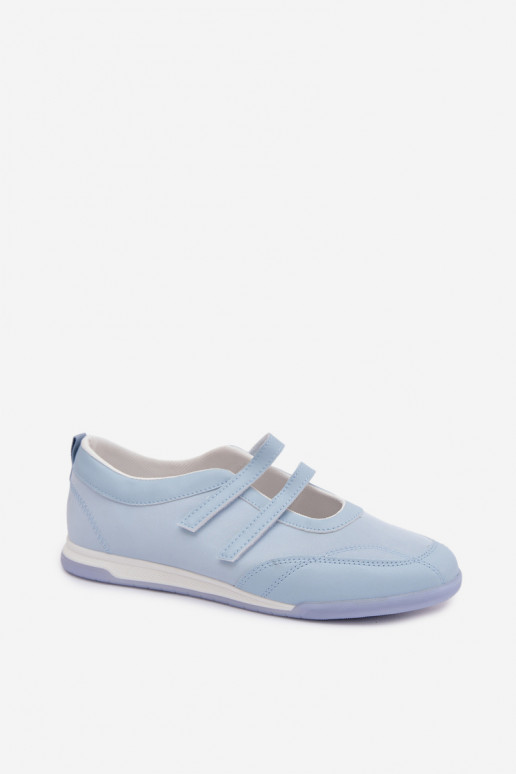 Style sportif Ballerines Féminin avec des bandes couleur bleue Farvessa