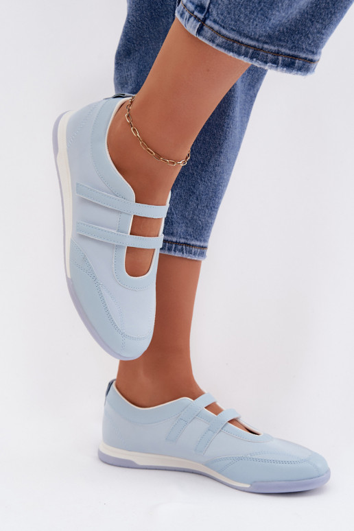 Style sportif Ballerines Féminin avec des bandes couleur bleue Farvessa
