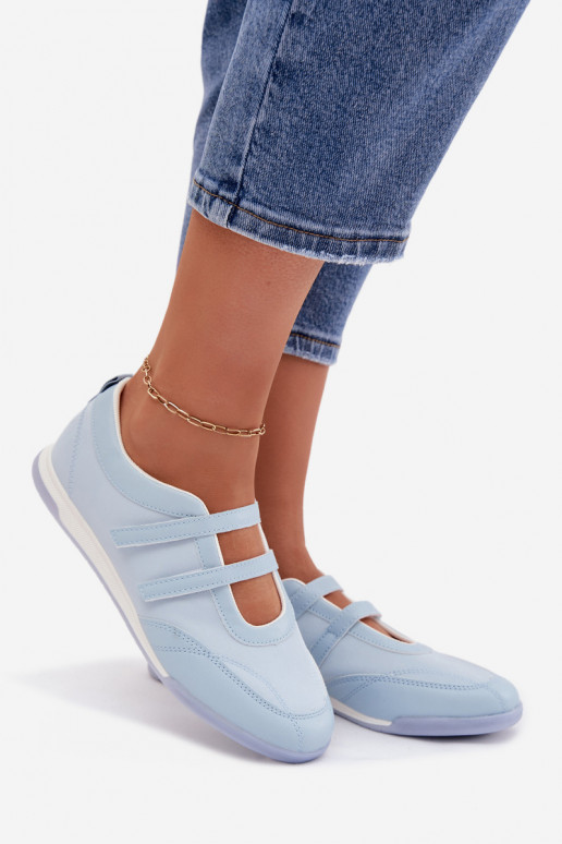 Style sportif Ballerines Féminin avec des bandes couleur bleue Farvessa