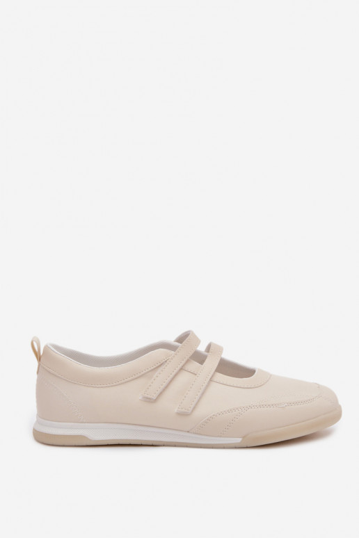 Style sportif Ballerines Féminin avec des bandes beige Farvessa