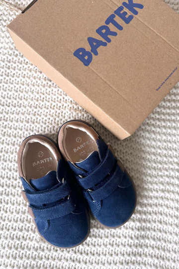 Peau chaussures Barefoot PuérilOdblaskami Bartek 8600366 bleu foncé