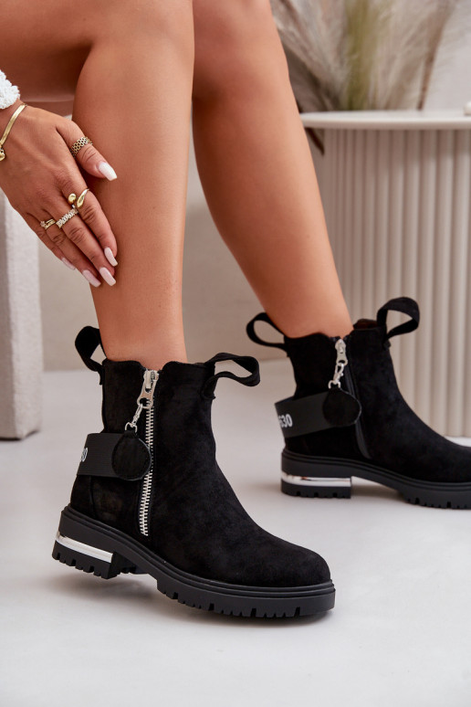 réchauffer Bottes pour femmes avec fermetures éclair couleur noire Calvaro