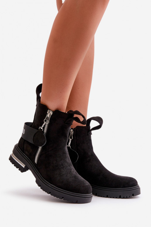 réchauffer Bottes pour femmes avec fermetures éclair couleur noire Calvaro