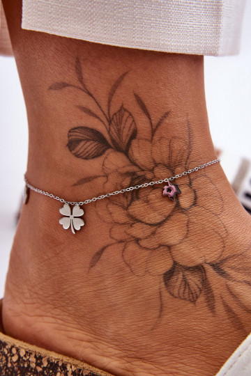 Bracelet de jambe Avec des pendentifs tendances couleur argent