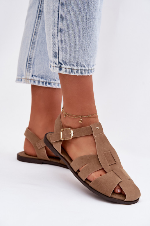 Sandales pour femmes Rzymianki isocèle couleur kaki Belanessa