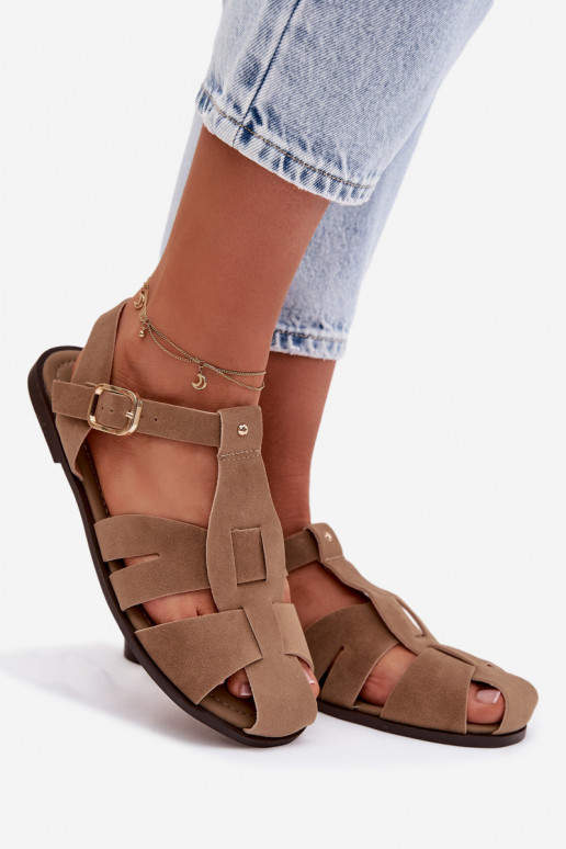 Sandales pour femmes Rzymianki isocèle couleur kaki Belanessa