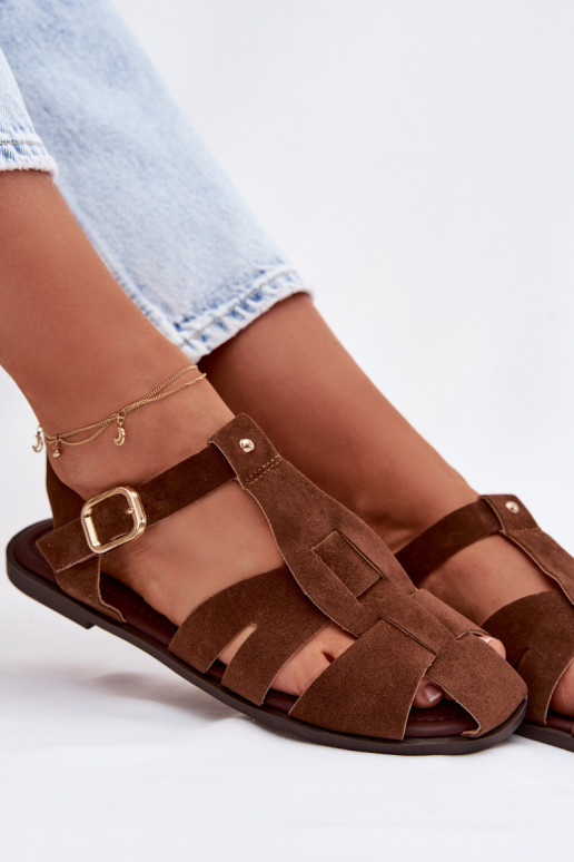 Sandales pour femmes Rzymianki isocèle marron Belanessa