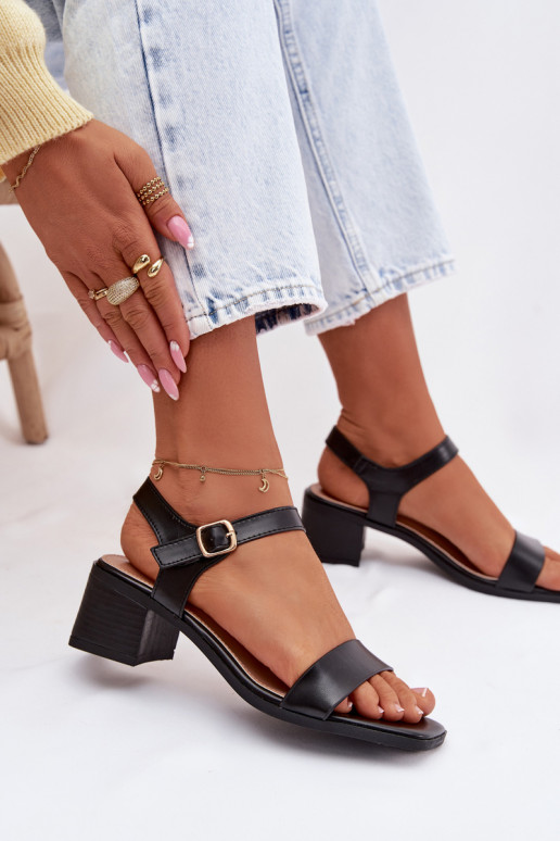 Sandales pour femmes Eko Peau Klocke couleur noire Sabela